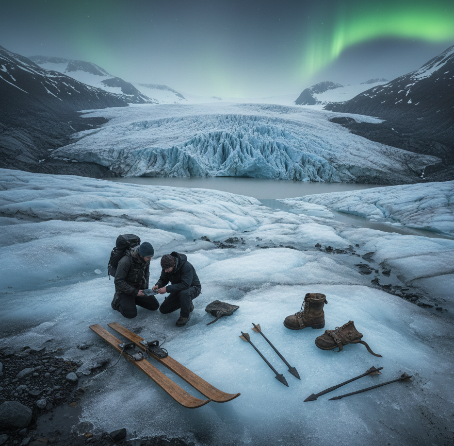 Climate change reveals ancient artefacts in Norway’s glaciers